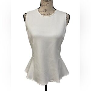 Spanx White Sleeveless Peplum Top Shapewear Tank Size S